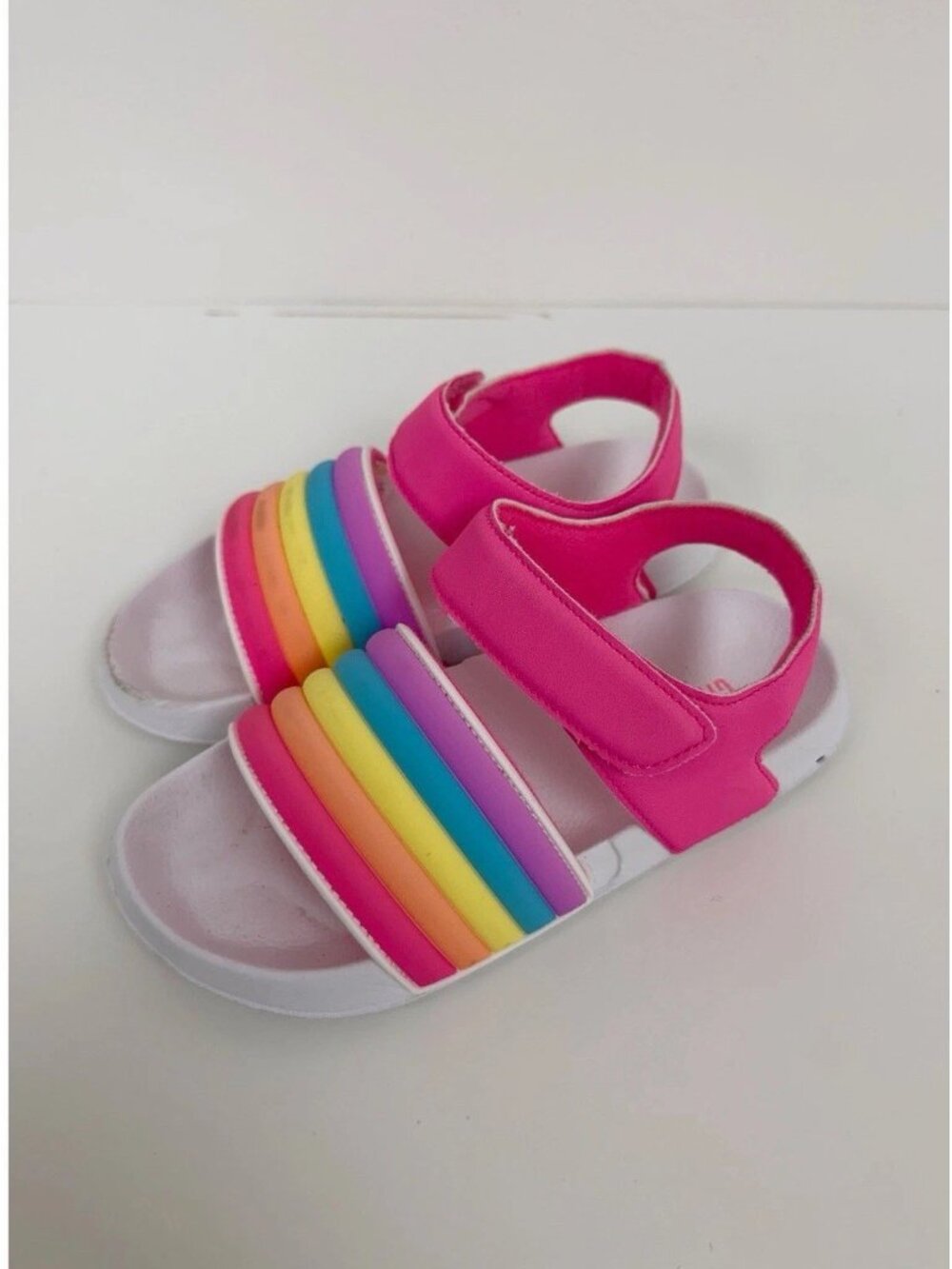 gymboree Girls Rainbow Slides - Swim - Multi Sandals Sz 13